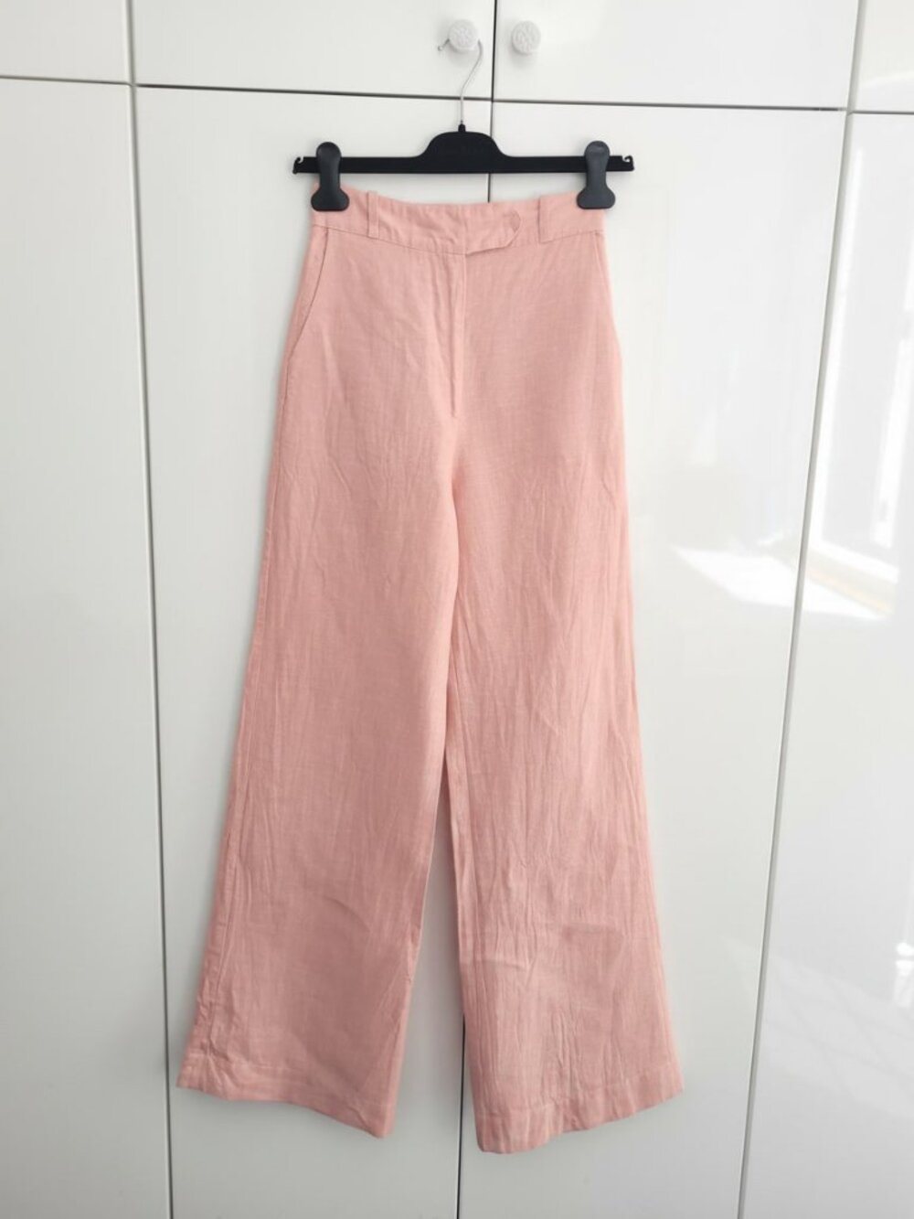 Karina Grimaldi High-Rise Pink Linen/Cotton Pants Size XS